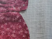 Vorschaubild 4 von Damen Bluse Langarm Rot Gr. 36 mit Blätterprint Casual
