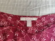 Vorschaubild 5 von Damen Bluse Langarm Rot Gr. 36 mit Blätterprint Casual