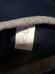 Vorschaubild 2 von Kinder Mütze Schlupfmütze 12-18 Monate Blau mit Bommel Fleece