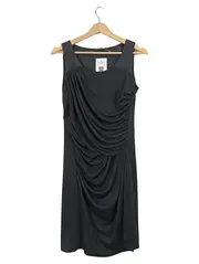 Vorschaubild 1 von Damen Etuikleid Gr. 36 Schwarz Elegant Business Raffungen
