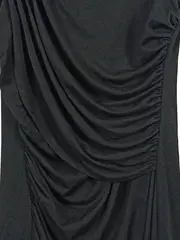 Vorschaubild 4 von Damen Etuikleid Gr. 36 Schwarz Elegant Business Raffungen