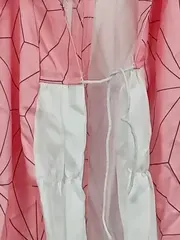 Vorschaubild 4 von Damen Kimono Morgenmantel Pink Gr. S Polyester Grafisch