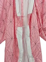 Vorschaubild 2 von Damen Kimono Morgenmantel Pink Gr. S Polyester Grafisch