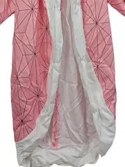 Vorschaubild 3 von Damen Kimono Morgenmantel Pink Gr. S Polyester Grafisch