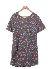Vorschaubild 2 von Blusenkleid Damen Gr. 36/S Grau Lyocell Punkte Hemdblusenkleid Casual