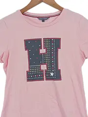 Vorschaubild 2 von Damen T-Shirt Pink Gr. 34/XS Casual mit H Logo Print