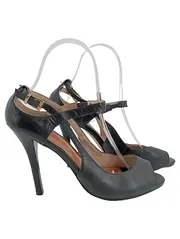 Vorschaubild 1 von Peeptoe Pumps Damen Gr. 38 Schwarz Elegant High Heels 9,5cm Absatz