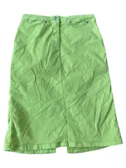 Vorschaubild 1 von Damen Jeansrock Gr. 38 Grün Casual Midirock