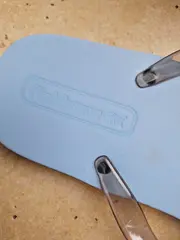 Vorschaubild 2 von Damen Zehentrenner Flip-Flops Gr. 39 Blau mit Blumen Applikation Casual