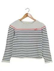 Vorschaubild 1 von Mädchen Langarmshirt gestreift Schleife Gr. 138 Casual Mehrfarbig