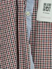 Vorschaubild 4 von Herren Hemd kariert Gr. 36 Casual Langarm Baumwolle Rot