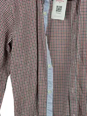 Vorschaubild 3 von Herren Hemd kariert Gr. 36 Casual Langarm Baumwolle Rot