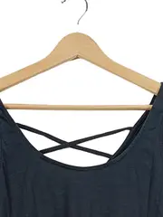 Vorschaubild 2 von Damen Freizeitkleid Gr. 36 Schwarz Casual Baumwolle Midikleid