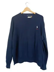 Vorschaubild 1 von Pullover Herren 2XL Blau Baumwolle Stickerei Logo