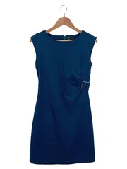 Vorschaubild 1 von Damen Etuikleid Gr. 38/M Blau Elegant Business Kleid