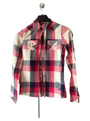 Vorschaubild 1 von Damen Hemdbluse XS Karo Mehrfarbig Casual Langarm