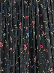 Vorschaubild 3 von EDC Damen Faltenrock Blumenmuster Schwarz Gr. L Feminin Midi