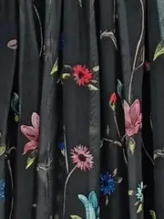 Vorschaubild 4 von EDC Damen Faltenrock Blumenmuster Schwarz Gr. L Feminin Midi