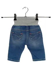 Vorschaubild 2 von Kinder Jeans Regular Fit Gr. 62 Blau Stickerei Rippbund