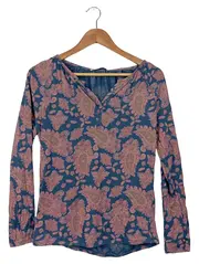 Vorschaubild 1 von edc Damen Bluse Gr. 36/S Mehrfarbig Paisley Muster Casual Langarm