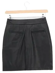 Vorschaubild 2 von A-Linienrock Damen Gr. 34/XS Schwarz Casual Midirock