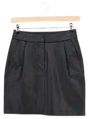 Vorschaubild 1 von A-Linienrock Damen Gr. 34/XS Schwarz Casual Midirock