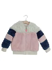 Vorschaubild 1 von Mädchen Bomberjacke Gr. 92 Mehrfarbig Faux Fur Farbenfroh
