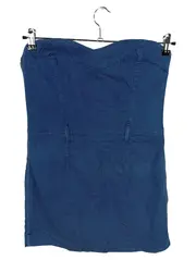Vorschaubild 1 von Damen Jeanskleid Blau Gepunktet Gr. 38 M