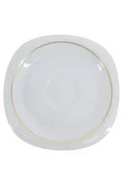 Vorschaubild 1 von Unterteller Porzellan Weiß Goldrand Elegant Klassisch