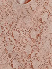 Vorschaubild 2 von Spitzenkleid Damen Rosa Elegant Gr. 38/M Festlich