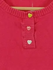 Vorschaubild 2 von Mädchen T-Shirt Pink Gr. 158 Casual Herzknöpfe Kurzarm