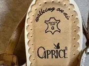 Vorschaubild 4 von Damen Sandalen Gr. 40 Gold Beige Leder Walking on Air Riemchen