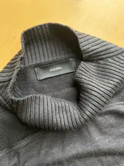 Vorschaubild 3 von Damen Strickkleid Rollkragen Schwarz Gr. 38 Langarm Basic