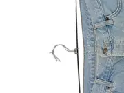 Vorschaubild 2 von High Waist Jeans Shorts Damen Blau W30/38/M Fransen Casual