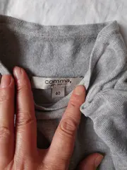 Vorschaubild 5 von Damen Pullover Gr. 40 L Grau Casual Viskose Langarm