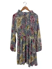 Vorschaubild 1 von Damen Freizeitkleid Blumenmuster Langarm Gr. M Mehrfarbig