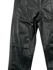 Vorschaubild 3 von Damen Kunstleder Hose Legging Hi-Rise Schwarz Gr. S