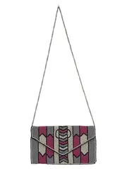 Vorschaubild 1 von Clutch Damen Elegant Mehrfarbig Perlen Geometrisch 27x15cm