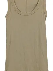 Vorschaubild 5 von Damen Rippstrick Top ärmellos Gr. 38/M Beige Basic Freizeit