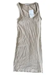 Vorschaubild 2 von Damen Rippstrick Top ärmellos Gr. 38/M Beige Basic Freizeit