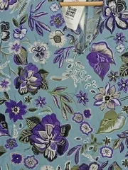 Vorschaubild 2 von Damen Bluse 40 L Blumenmuster Mehrfarbig Casual Viskose