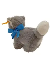 Vorschaubild 2 von Plüschtier Katze grau mit blauer Schleife Kuscheltier ca. 11 cm