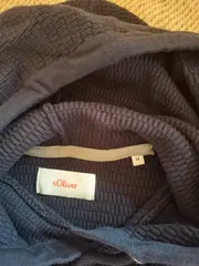 Vorschaubild 4 von Herren Kapuzenpullover Hoodie Blau M Strukturmuster Casual Baumwolle