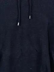 Vorschaubild 2 von Herren Kapuzenpullover Hoodie Blau M Strukturmuster Casual Baumwolle