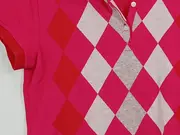 Vorschaubild 4 von Damen Poloshirt Pink Rautenmuster Einheitsgröße