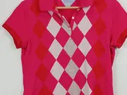 Vorschaubild 3 von Damen Poloshirt Pink Rautenmuster Einheitsgröße