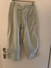 Vorschaubild 2 von Damen Stoffhose Wide Leg Gr. 38 Mintgrün Baumwolle High Waist