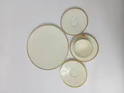Vorschaubild 3 von Sammelgedeck Weiß Goldrand Tasse Untertasse Kuchenteller Porzellan