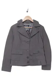 Vorschaubild 1 von Damen Blazer Gr. 38 Grau Business Elegant Baumwolle Jacke