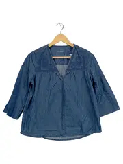 Vorschaubild 1 von Damen Jeans Hemdbluse Tunika Stickerei Blau Gr. S